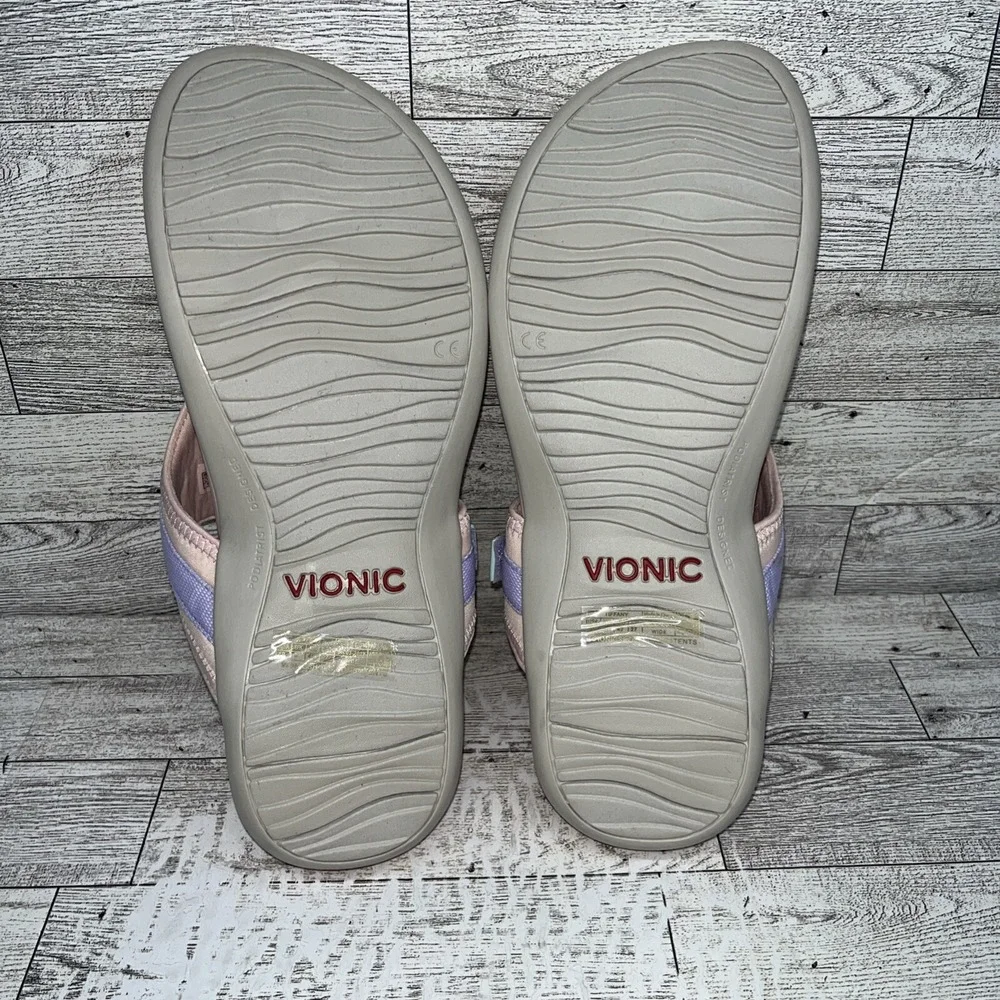 Vionic Tiffany T-Strap‎ Arch Support Comfort Slip On Sandals Women Size 10